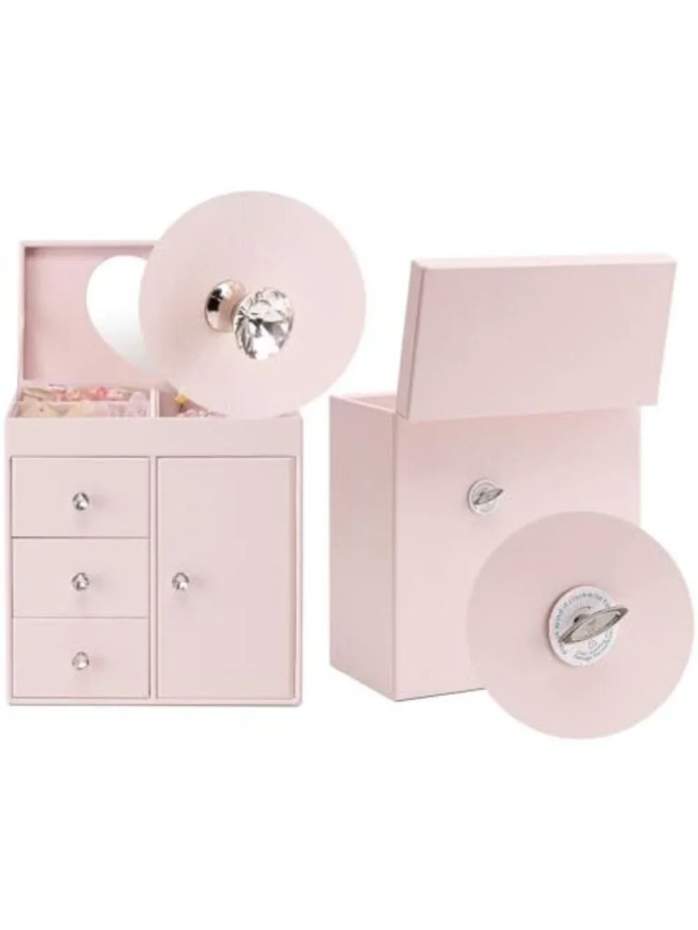 Charming Pink Musical Jewelry Box, Upright Design, Perfect Gift for Girls